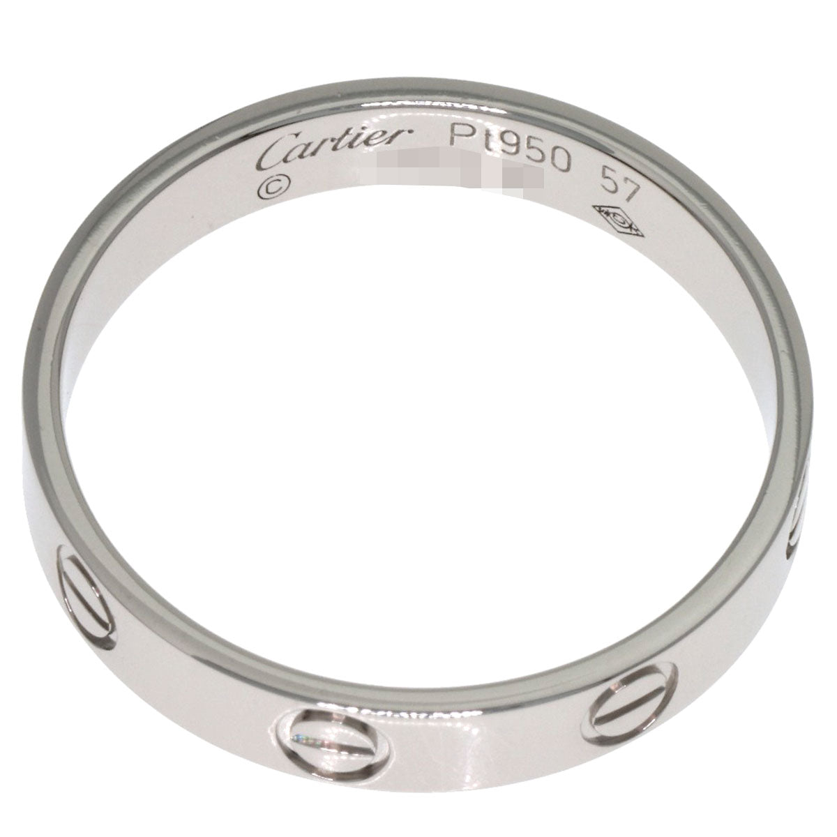 CARTIER Mini love ring #57 Ring Platinum PT950 Ladies [Used]
