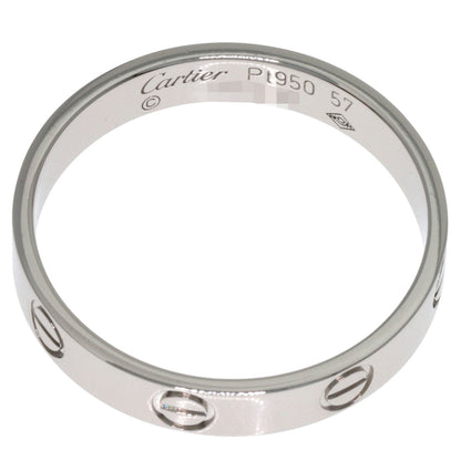 CARTIER Mini love ring #57 Ring Platinum PT950 Ladies [Used]
