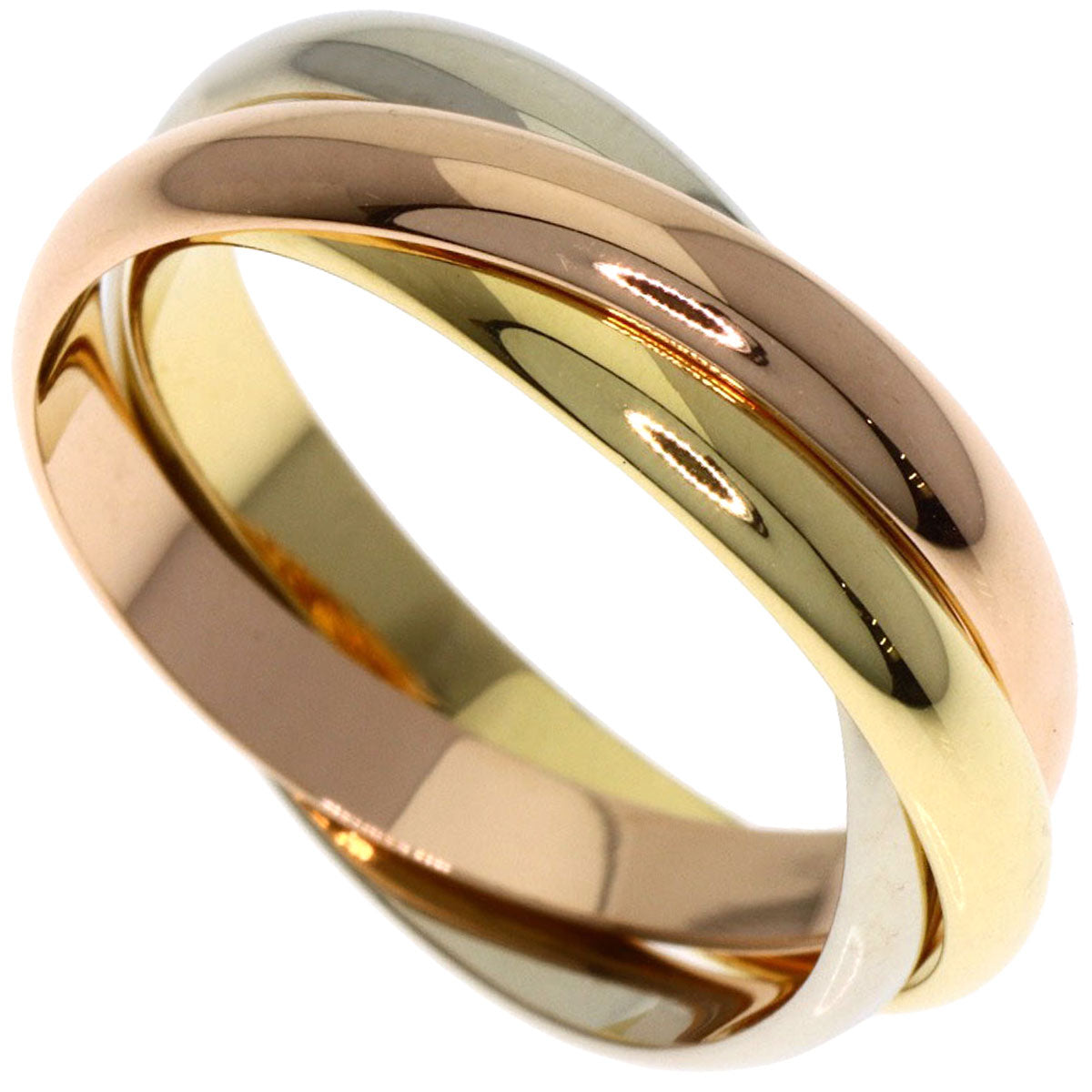 CARTIER Trinity SM #48 Ring K18 Yellow Gold 18K Pink GoldLadies [Used]