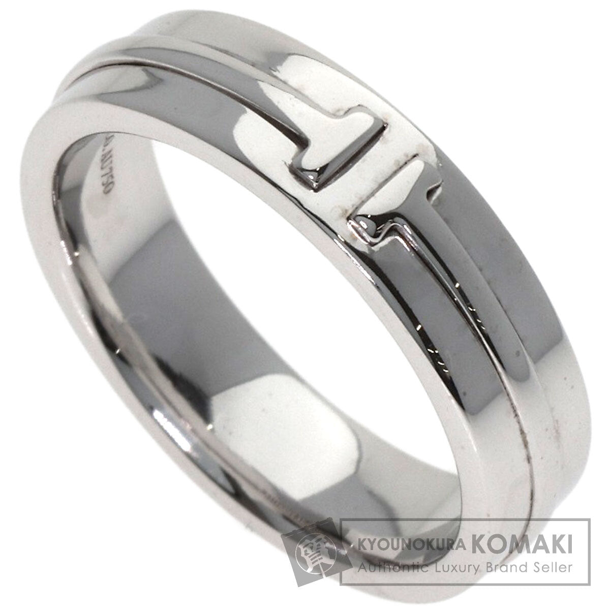 TIFFANY&Co. T TWO wide Ring K18 White Gold Ladies [Used]