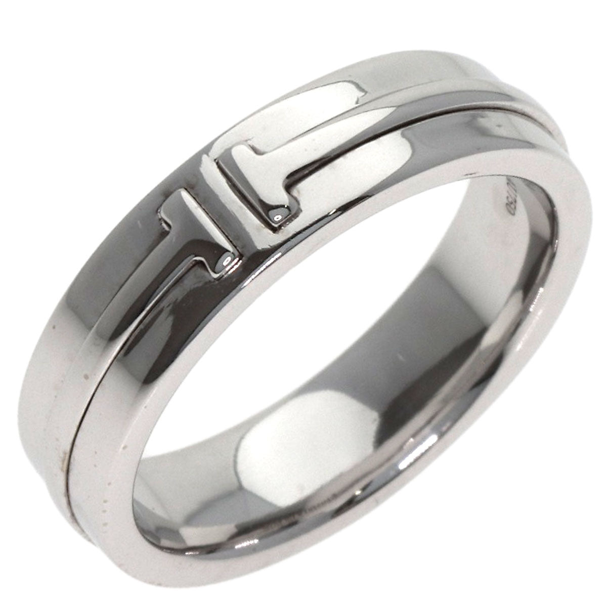 TIFFANY&Co. T TWO wide Ring K18 White Gold Ladies [Used]