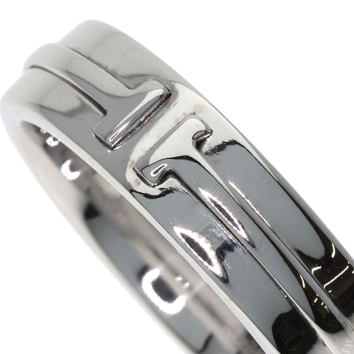 TIFFANY&Co. T TWO wide Ring K18 White Gold Ladies [Used]