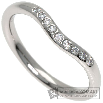 TIFFANY&Co. Curved band Diamond Ring Platinum PT950 Ladies [Used]