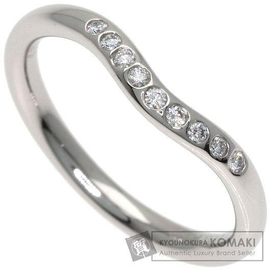 TIFFANY&Co. Curved band Diamond Ring Platinum PT950 Ladies [Used]