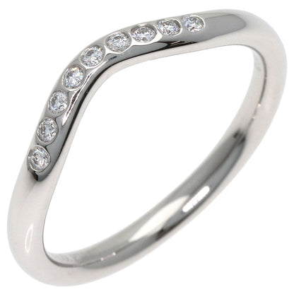 TIFFANY&Co. Curved band Diamond Ring Platinum PT950 Ladies [Used]