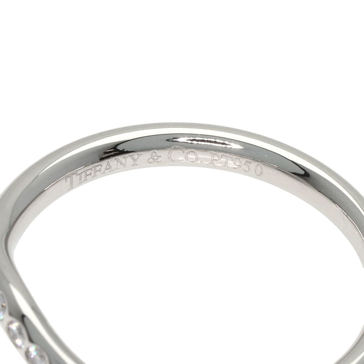 TIFFANY&Co. Curved band Diamond Ring Platinum PT950 Ladies [Used]