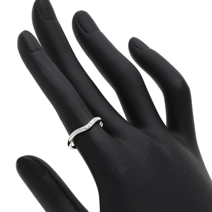 TIFFANY&Co. Curved band Diamond Ring Platinum PT950 Ladies [Used]