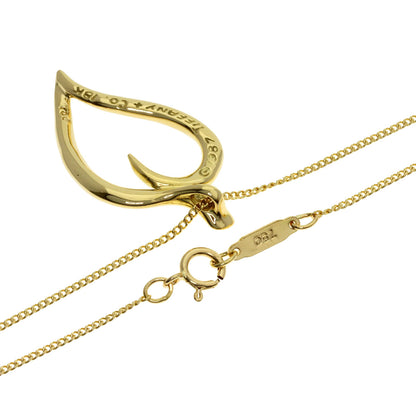 TIFFANY&Co. Leaf heart Necklace K18 Yellow Gold Ladies [Used]