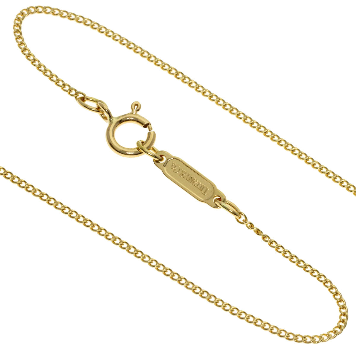 TIFFANY&Co. Leaf heart Necklace K18 Yellow Gold Ladies [Used]