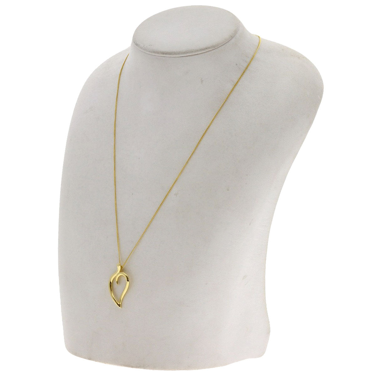 TIFFANY&Co. Leaf heart Necklace K18 Yellow Gold Ladies [Used]