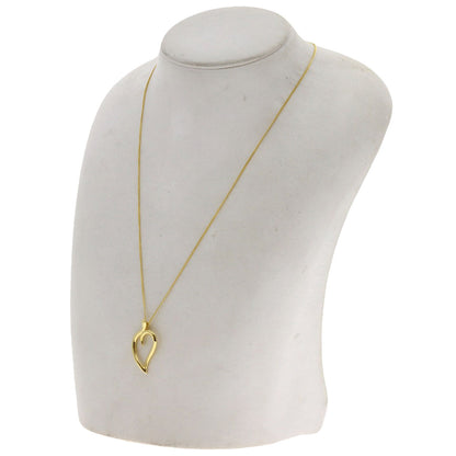 TIFFANY&Co. Leaf heart Necklace K18 Yellow Gold Ladies [Used]