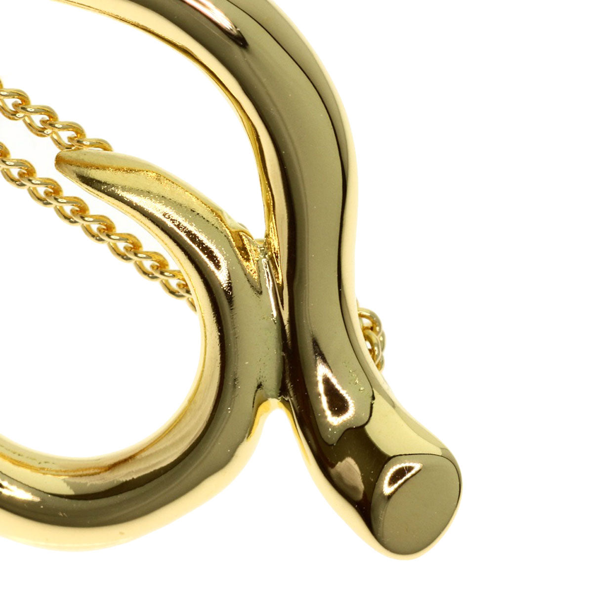 TIFFANY&Co. Leaf heart Necklace K18 Yellow Gold Ladies [Used]