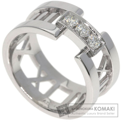 TIFFANY&Co. Atlas 3P Diamond Ring K18 White Gold Ladies [Used]