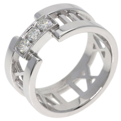 TIFFANY&Co. Atlas 3P Diamond Ring K18 White Gold Ladies [Used]
