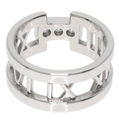 TIFFANY&Co. Atlas 3P Diamond Ring K18 White Gold Ladies [Used]