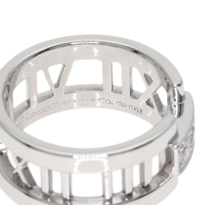 TIFFANY&Co. Atlas 3P Diamond Ring K18 White Gold Ladies [Used]