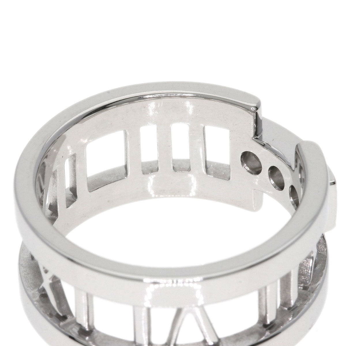 TIFFANY&Co. Atlas 3P Diamond Ring K18 White Gold Ladies [Used]