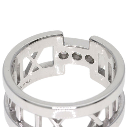TIFFANY&Co. Atlas 3P Diamond Ring K18 White Gold Ladies [Used]