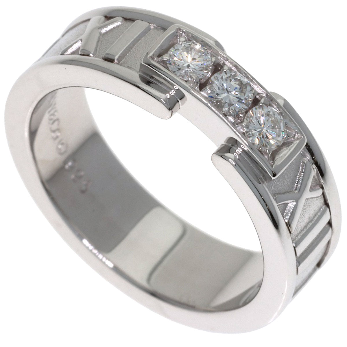TIFFANY&Co. Atlas Diamond Ring K18 White Gold Ladies [Used]
