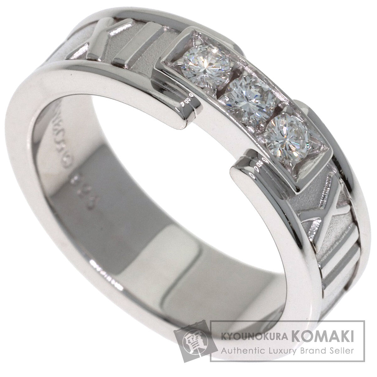 TIFFANY&Co. Atlas Diamond Ring K18 White Gold Ladies [Used]