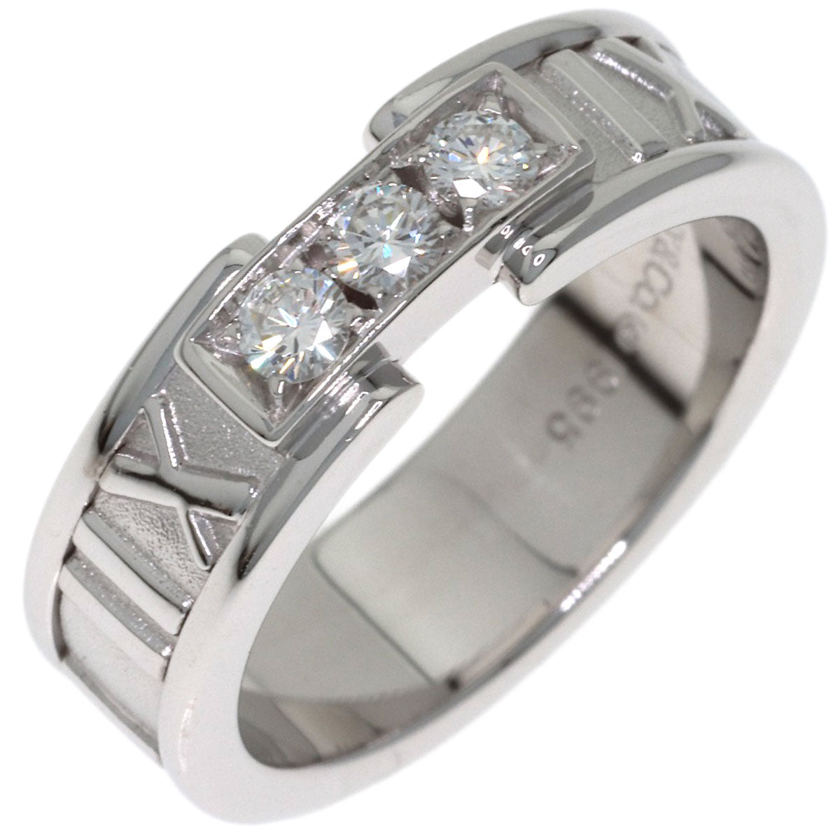 TIFFANY&Co. Atlas Diamond Ring K18 White Gold Ladies [Used]