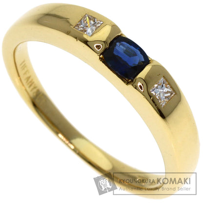 TIFFANY&Co. Stacking Sapphire 2P Diamond Ring K18 Yellow Gold Ladies [Used]