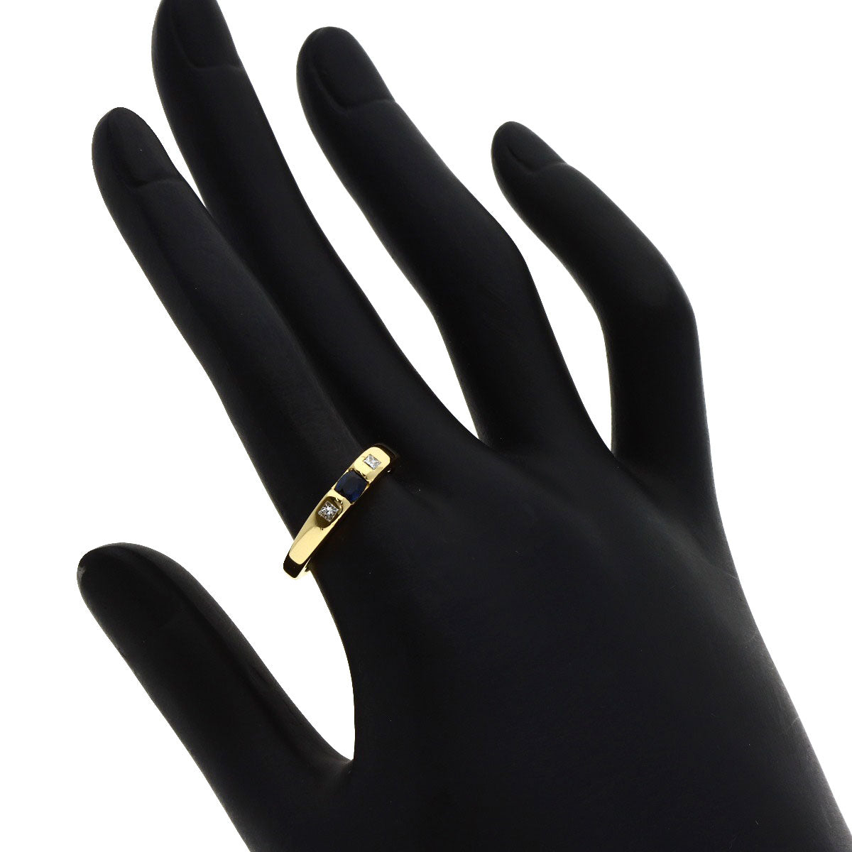TIFFANY&Co. Stacking Sapphire 2P Diamond Ring K18 Yellow Gold Ladies [Used]