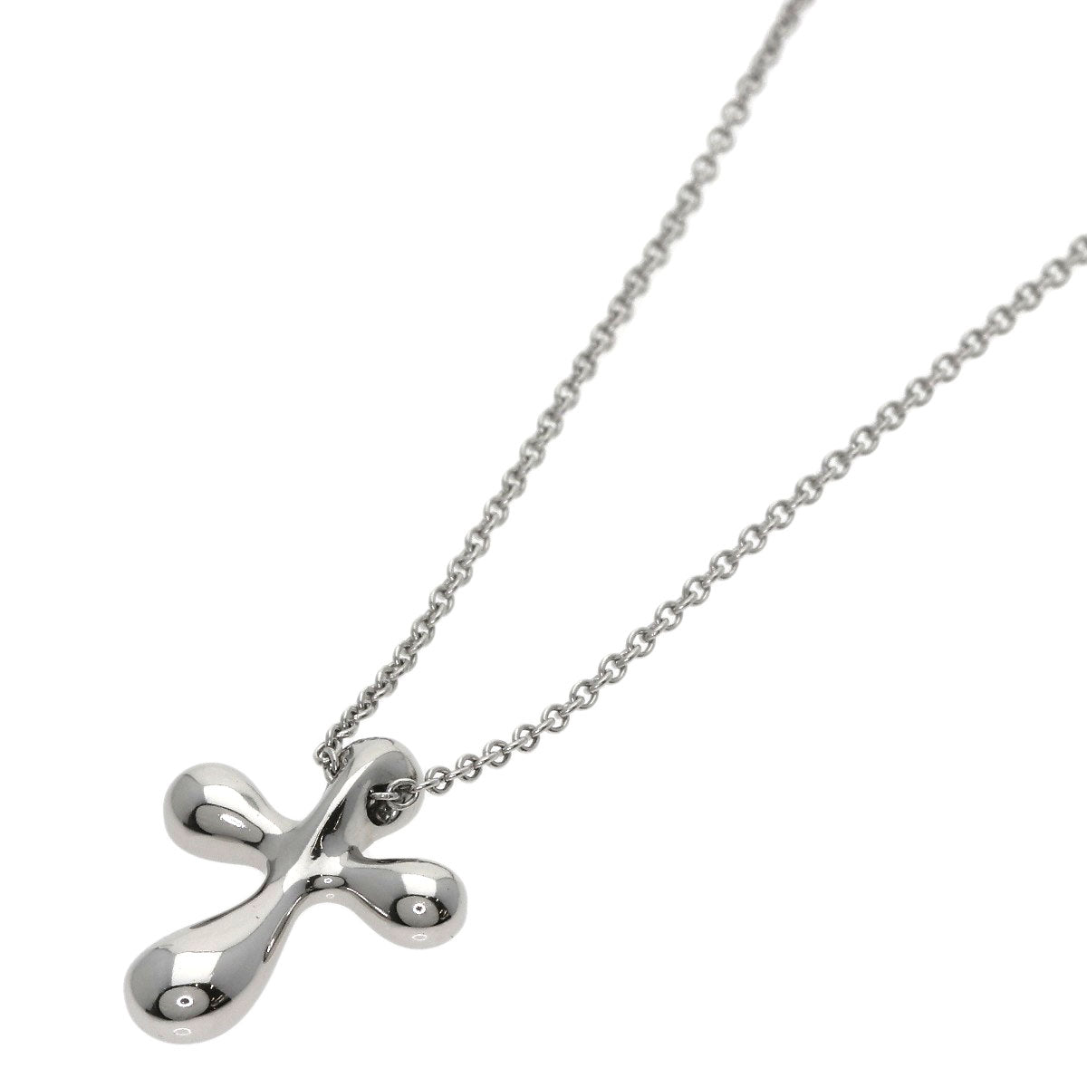 TIFFANY&Co. Small cross Necklace Platinum PT950 Ladies [Used]