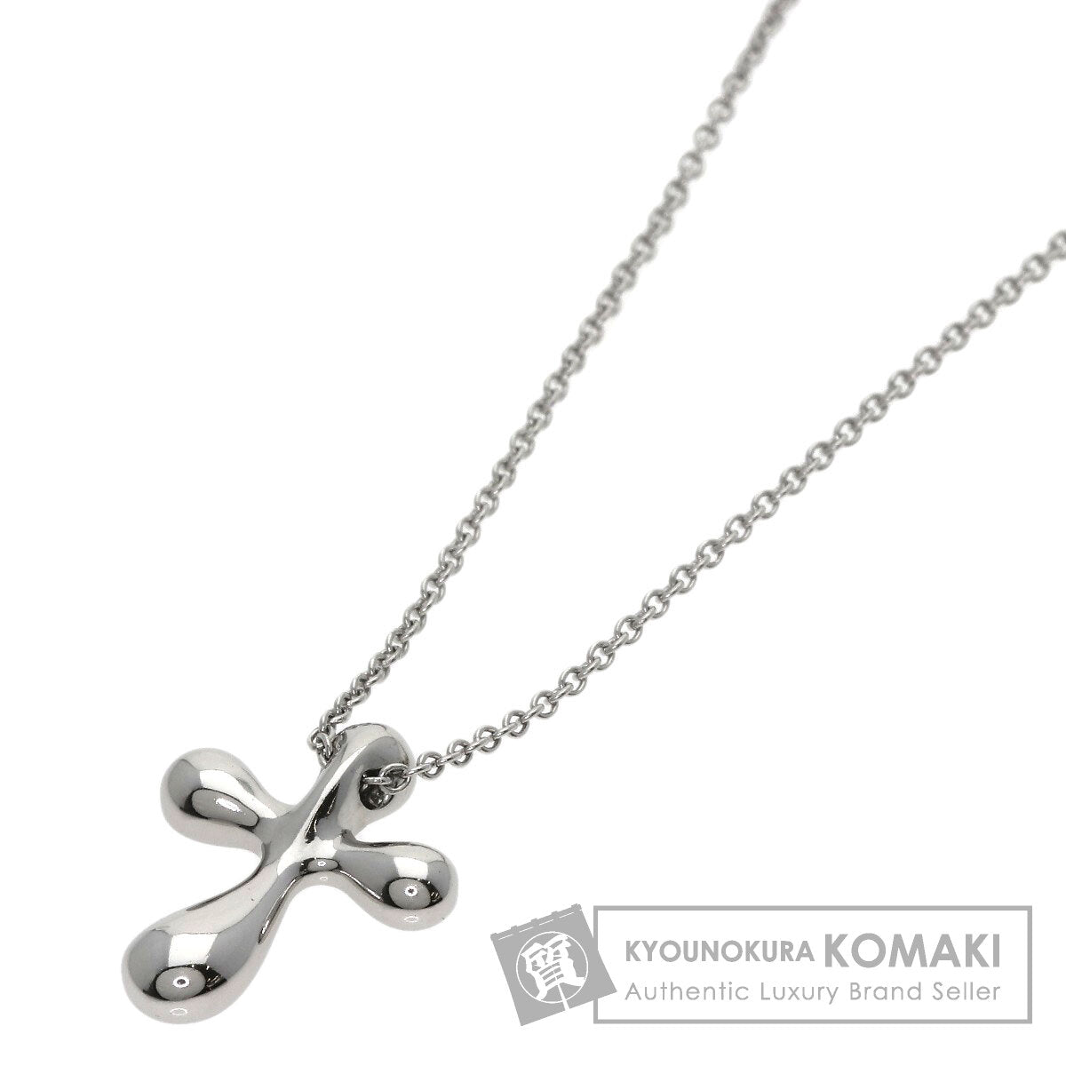 TIFFANY&Co. Small cross Necklace Platinum PT950 Ladies [Used]