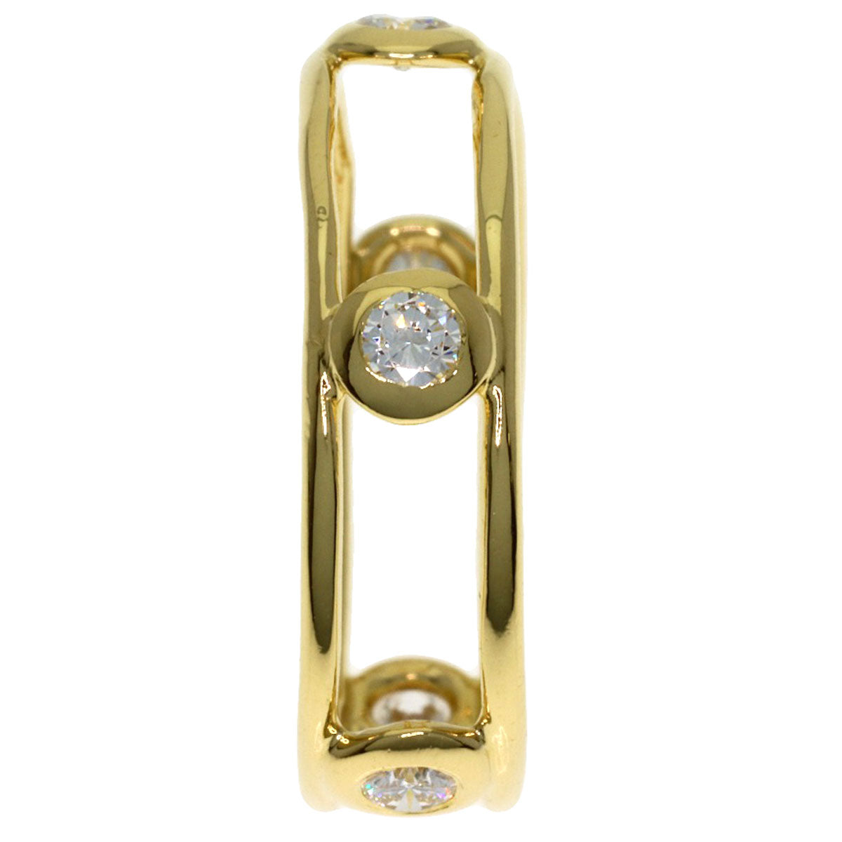 TIFFANY&Co. Double Wire 5P Diamond Ring K18 Yellow Gold Ladies [Used]
