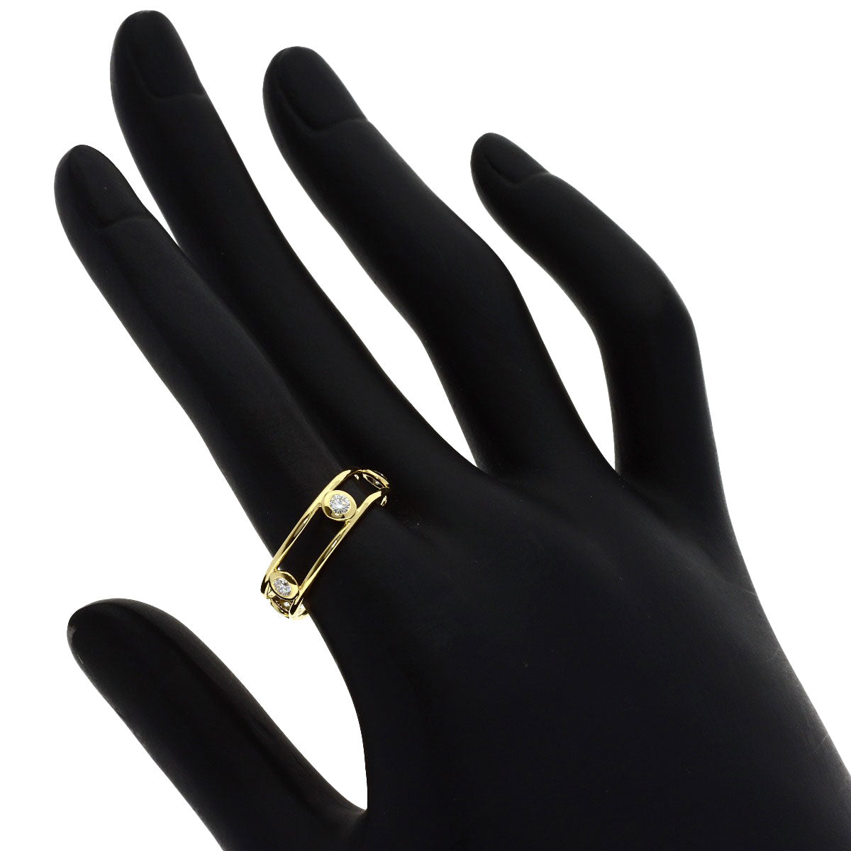 TIFFANY&Co. Double Wire 5P Diamond Ring K18 Yellow Gold Ladies [Used]