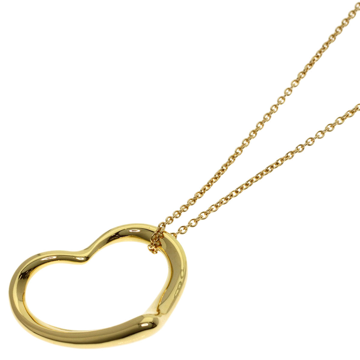 TIFFANY&Co. Open heart Necklace K18 Yellow Gold Ladies [Used]