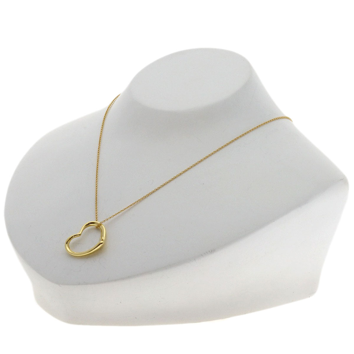 TIFFANY&Co. Open heart Necklace K18 Yellow Gold Ladies [Used]