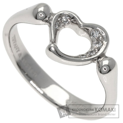 TIFFANY&Co. Open Heart Diamond Ring Platinum PT950 Ladies [Used]