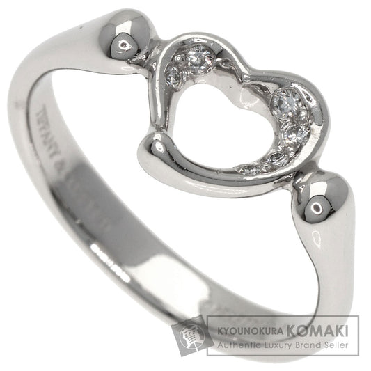 TIFFANY&Co. Open Heart Diamond Ring Platinum PT950 Ladies [Used]