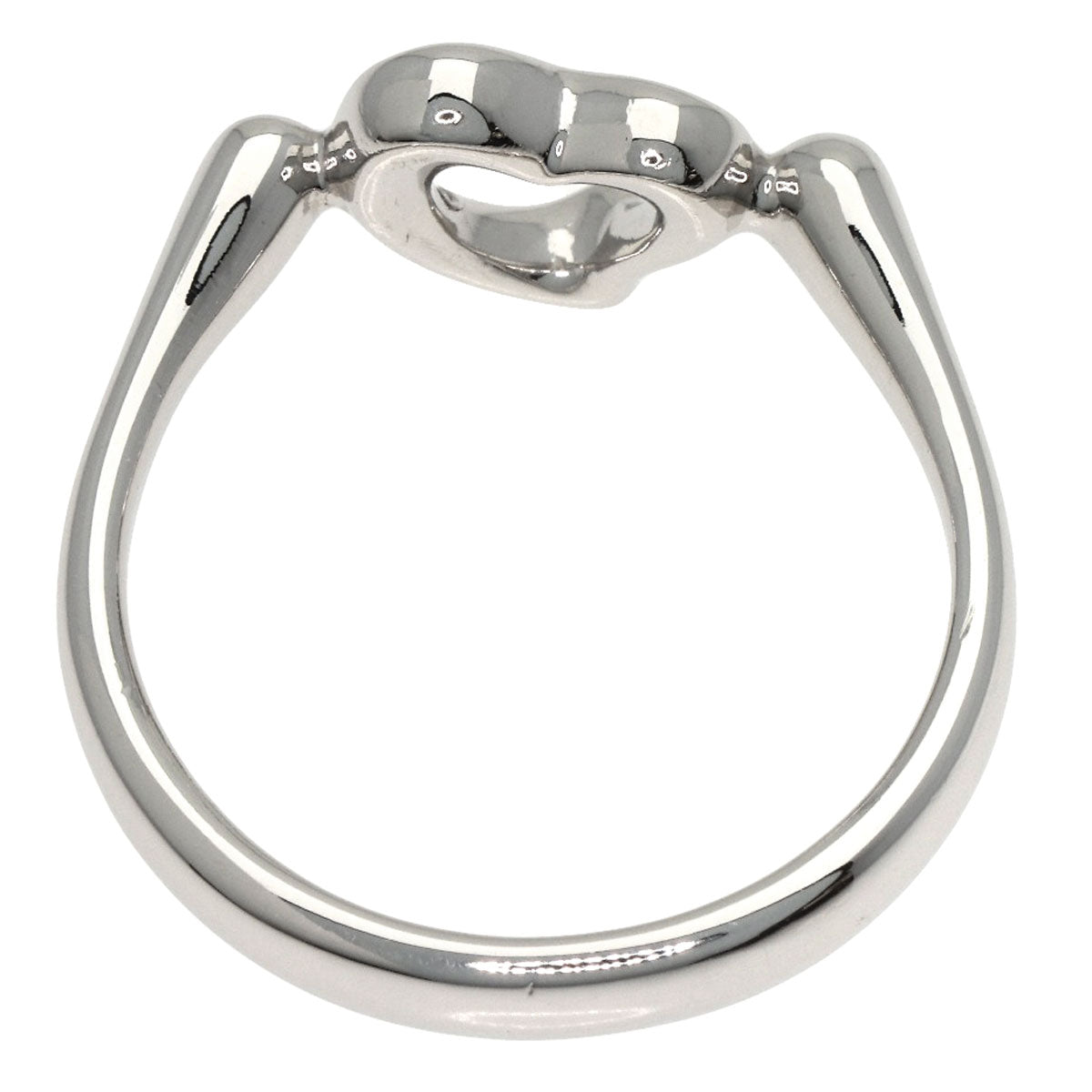 TIFFANY&Co. Open Heart Diamond Ring Platinum PT950 Ladies [Used]