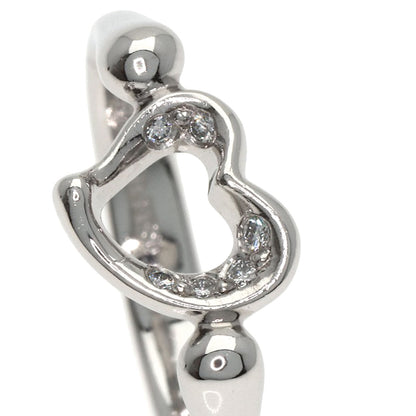 TIFFANY&Co. Open Heart Diamond Ring Platinum PT950 Ladies [Used]