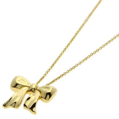TIFFANY&Co. ribbon Necklace K18 Yellow Gold Ladies [Used]