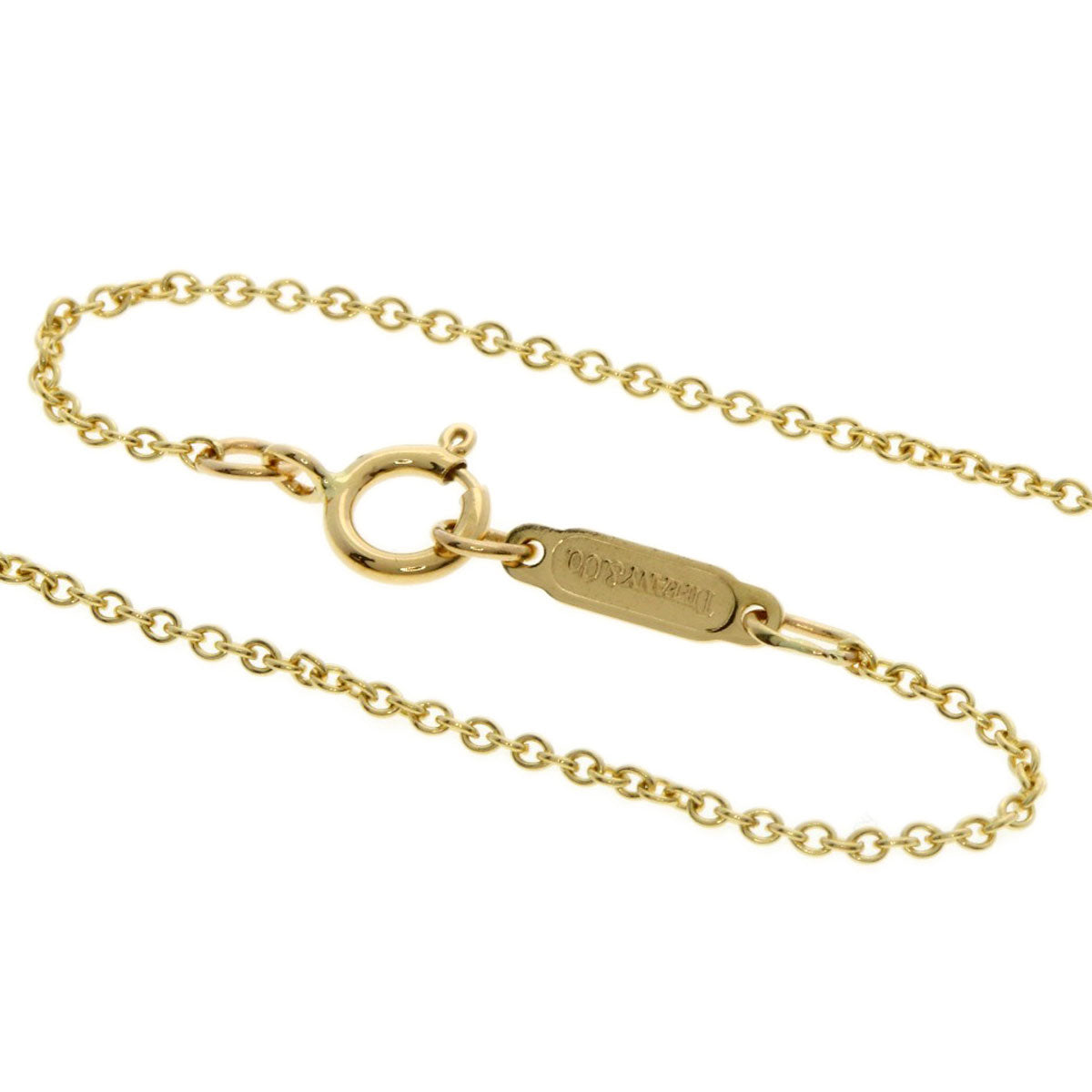 TIFFANY&Co. ribbon Necklace K18 Yellow Gold Ladies [Used]