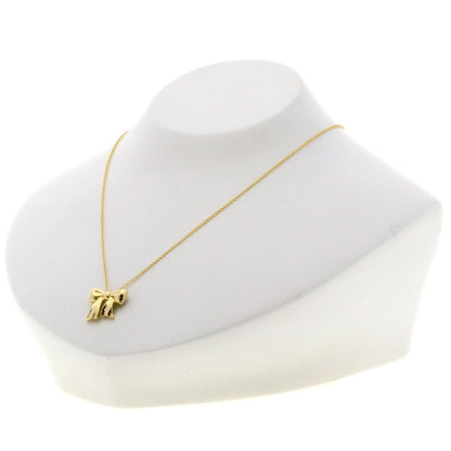 TIFFANY&Co. ribbon Necklace K18 Yellow Gold Ladies [Used]