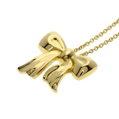 TIFFANY&Co. ribbon Necklace K18 Yellow Gold Ladies [Used]