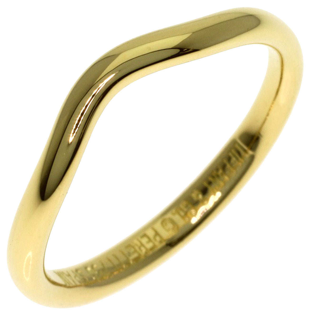 TIFFANY&Co. Curved band Ring K18 Yellow Gold Ladies [Used]