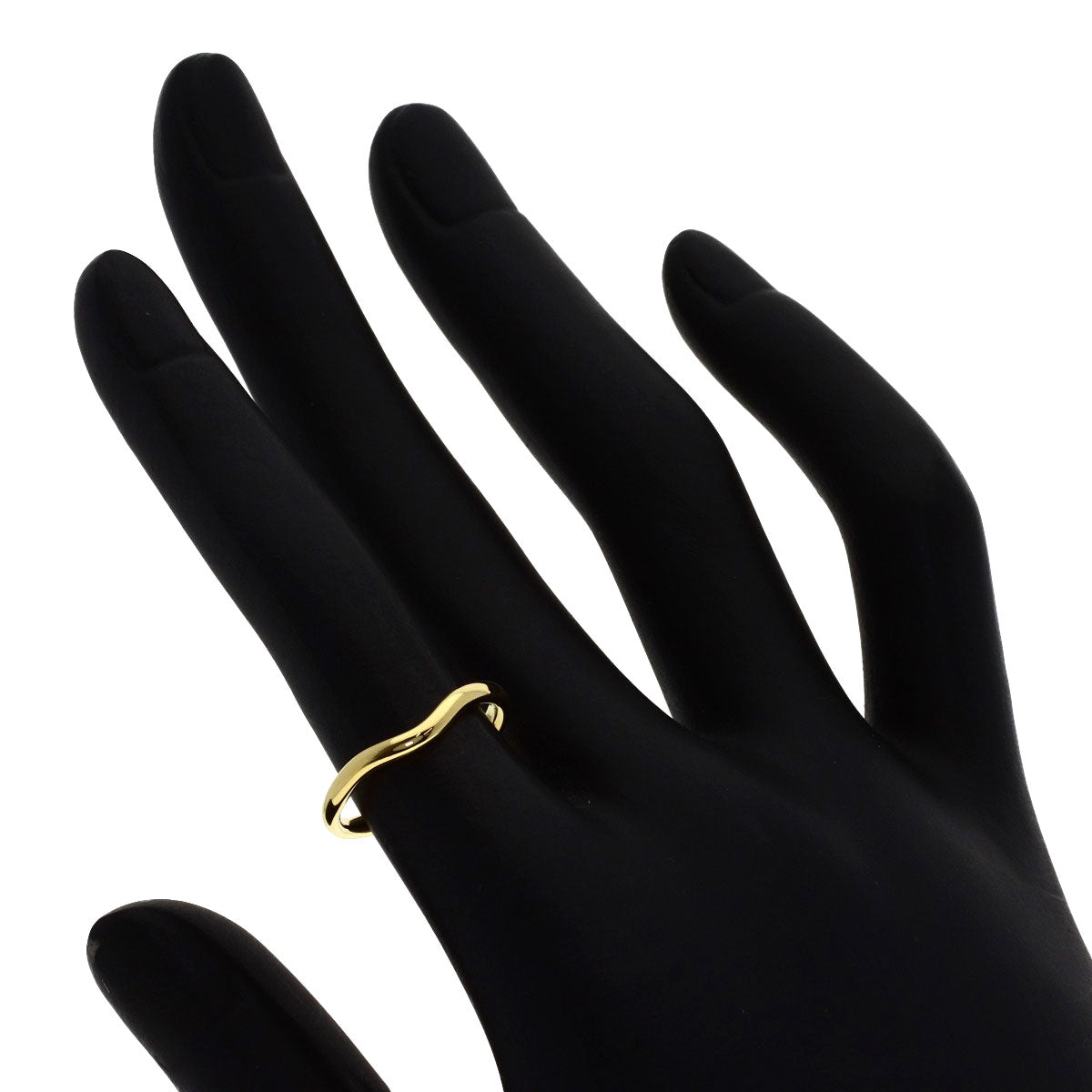 TIFFANY&Co. Curved band Ring K18 Yellow Gold Ladies [Used]