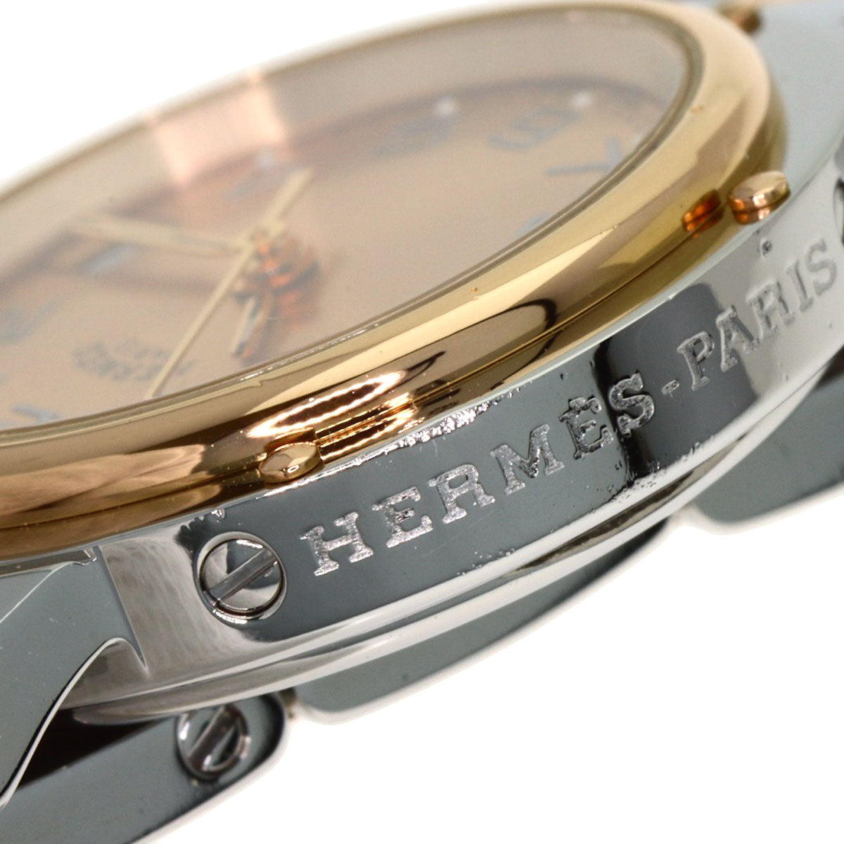 HERMES Clipper new buckle Watches CL4.221 Stainless Steel/SSxPGP Ladies