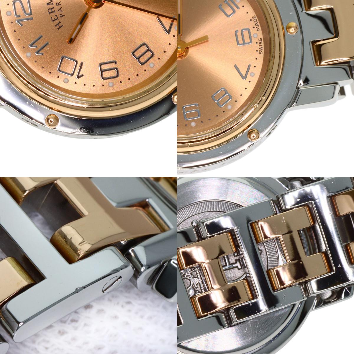 HERMES Clipper new buckle Watches CL4.221 Stainless Steel/SSxPGP Ladies
