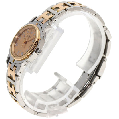 HERMES Clipper new buckle Watches CL4.221 Stainless Steel/SSxPGP Ladies