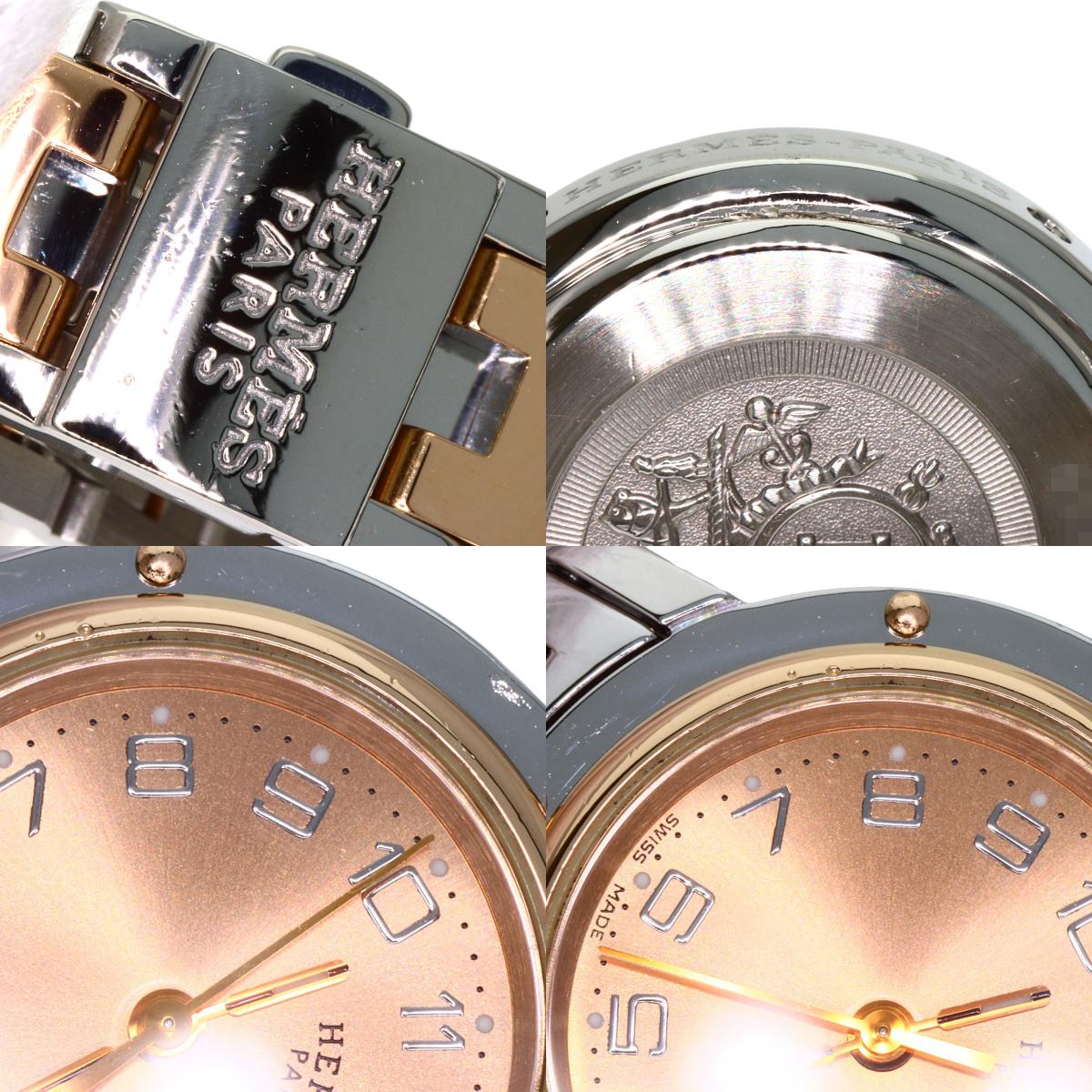 HERMES Clipper new buckle Watches CL4.221 Stainless Steel/SSxPGP Ladies