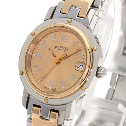 HERMES Clipper new buckle Watches CL4.221 Stainless Steel/SSxPGP Ladies