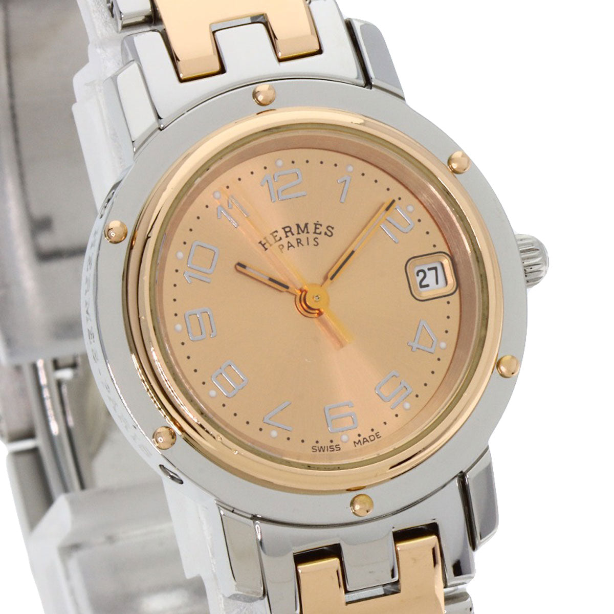 HERMES Clipper new buckle Watches CL4.221 Stainless Steel/SSxPGP Ladies