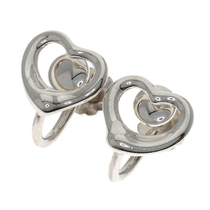 TIFFANY&Co. Open heart Earring Silver Ladies [Used]